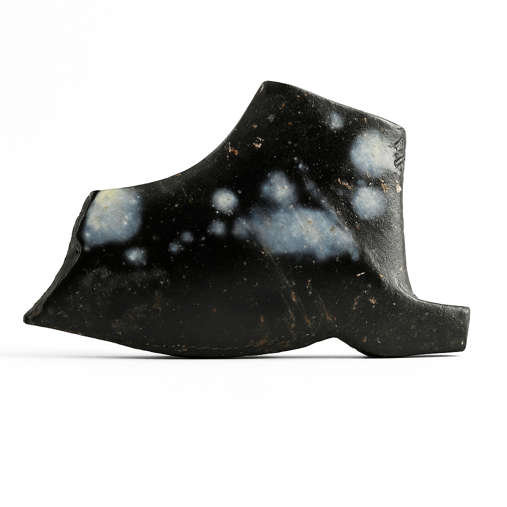 Egyptian glass inlay of Anubis, Late Period–Ptolemaic 664–30 B.C. ex Bonhams with provenance and signed declaration.