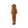 Brown faience shabti, Egyptian Third Intermediate Period 1069–860 B.C. funerary figure with provenance.